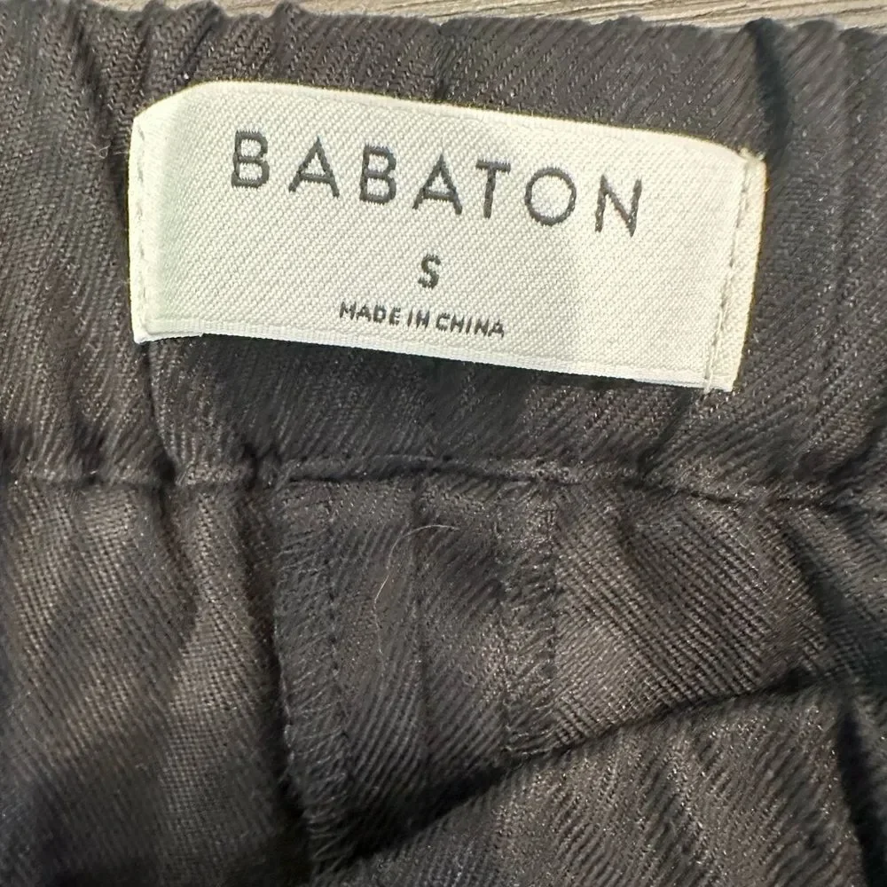 Aritzia babaton dexter linen blend tapered pant black